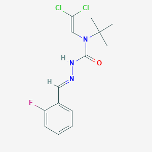 (2E)-N-tert-butyl-N-(2,2-dichloroethenyl)-2-(2-fluorobenzylidene)hydrazinecarboxamide