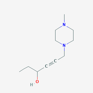 molecular formula C11H20N2O B11092863 6-(4-Methylpiperazin-1-yl)hex-4-yn-3-ol 