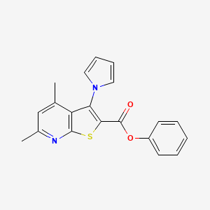 phenyl 4,6-dimethyl-3-(1H-pyrrol-1-yl)thieno[2,3-b]pyridine-2-carboxylate