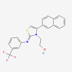 2-[(2Z)-4-(naphthalen-2-yl)-2-{[3-(trifluoromethyl)phenyl]imino}-1,3-thiazol-3(2H)-yl]ethanol