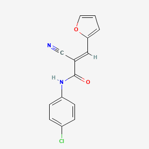 (2E)-N-(4-chlorophenyl)-2-cyano-3-(furan-2-yl)prop-2-enamide