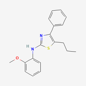 molecular formula C19H20N2OS B11092931 N-(2-methoxyphenyl)-4-phenyl-5-propyl-1,3-thiazol-2-amine 