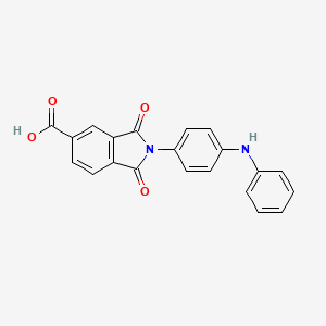 1,3-dioxo-2-[4-(phenylamino)phenyl]-2,3-dihydro-1H-isoindole-5-carboxylic acid