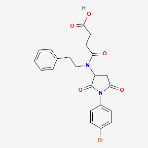 4-{[1-(4-Bromophenyl)-2,5-dioxopyrrolidin-3-yl](2-phenylethyl)amino}-4-oxobutanoic acid