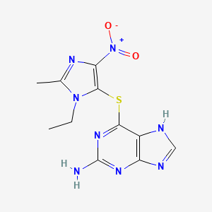 6-[(1-ethyl-2-methyl-4-nitro-1H-imidazol-5-yl)sulfanyl]-9H-purin-2-amine