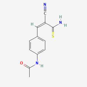 N-{4-[(1Z)-3-amino-2-cyano-3-thioxoprop-1-en-1-yl]phenyl}acetamide