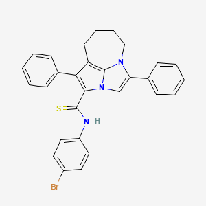 N-(4-bromophenyl)-1,4-diphenyl-5,6,7,8-tetrahydro-2a,4a-diazacyclopenta[cd]azulene-2-carbothioamide