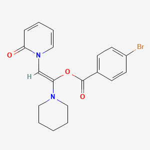 molecular formula C19H19BrN2O3 B11093030 (Z)-2-(2-oxopyridin-1(2H)-yl)-1-(piperidin-1-yl)ethenyl 4-bromobenzoate 