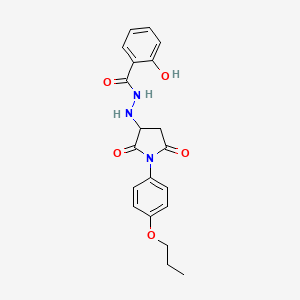 N'-[2,5-dioxo-1-(4-propoxyphenyl)pyrrolidin-3-yl]-2-hydroxybenzohydrazide