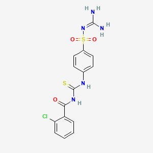 N-{[4-(carbamimidoylsulfamoyl)phenyl]carbamothioyl}-2-chlorobenzamide