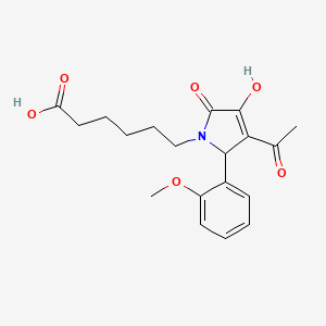 6-[3-acetyl-4-hydroxy-2-(2-methoxyphenyl)-5-oxo-2,5-dihydro-1H-pyrrol-1-yl]hexanoic acid