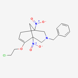 molecular formula C17H20ClN3O5 B11093096 3-Benzyl-6-(2-chloroethoxy)-1,5-dinitro-3-azabicyclo[3.3.1]non-6-ene 