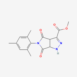 Methyl 4,6-dioxo-5-(2,4,6-trimethylphenyl)-1,3a,4,5,6,6a-hexahydropyrrolo[3,4-c]pyrazole-3-carboxylate