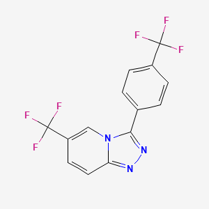 6-(Trifluoromethyl)-3-[4-(trifluoromethyl)phenyl][1,2,4]triazolo[4,3-a]pyridine