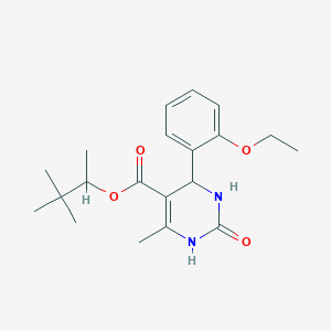 molecular formula C20H28N2O4 B11093153 3,3-Dimethylbutan-2-yl 4-(2-ethoxyphenyl)-6-methyl-2-oxo-1,2,3,4-tetrahydropyrimidine-5-carboxylate 