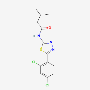 N-[5-(2,4-dichlorophenyl)-1,3,4-thiadiazol-2-yl]-3-methylbutanamide