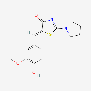 (5Z)-5-(4-hydroxy-3-methoxybenzylidene)-2-(pyrrolidin-1-yl)-1,3-thiazol-4(5H)-one