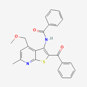 molecular formula C24H20N2O3S B11093200 N-[2-benzoyl-4-(methoxymethyl)-6-methylthieno[2,3-b]pyridin-3-yl]benzamide 