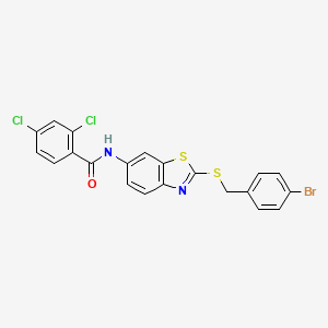 N-{2-[(4-bromobenzyl)sulfanyl]-1,3-benzothiazol-6-yl}-2,4-dichlorobenzamide