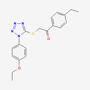 2-((1-(4-Ethoxyphenyl)-1H-tetraazol-5-YL)thio)-1-(4-ethylphenyl)ethanone