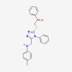 2-[(5-{[(4-methylphenyl)amino]methyl}-4-phenyl-4H-1,2,4-triazol-3-yl)sulfanyl]-1-phenylethanone