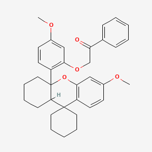 2-[5-methoxy-2-(6'-methoxy-1',3',4',9a'-tetrahydrospiro[cyclohexane-1,9'-xanthen]-4a'(2'H)-yl)phenoxy]-1-phenylethanone