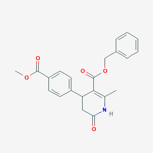 Pyridine-3-carboxylic acid, 1,4,5,6-tetrahydro-4-(4-methoxycarbonylphenyl)-2-methyl-6-oxo-, benzyl ester