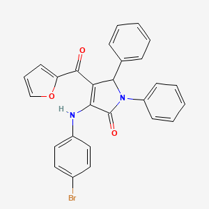 3-[(4-bromophenyl)amino]-4-(furan-2-ylcarbonyl)-1,5-diphenyl-1,5-dihydro-2H-pyrrol-2-one