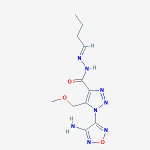 1-(4-amino-1,2,5-oxadiazol-3-yl)-N'-[(1E)-butylidene]-5-(methoxymethyl)-1H-1,2,3-triazole-4-carbohydrazide