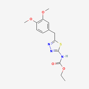 Ethyl [5-(3,4-dimethoxybenzyl)-1,3,4-thiadiazol-2-yl]carbamate