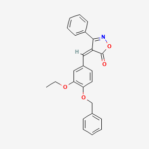 (4Z)-4-[4-(benzyloxy)-3-ethoxybenzylidene]-3-phenyl-1,2-oxazol-5(4H)-one