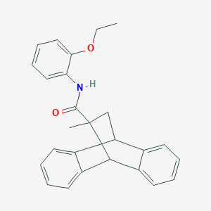 molecular formula C26H25NO2 B11093365 N-(2-ethoxyphenyl)-11-methyl-9,10-dihydro-9,10-ethanoanthracene-11-carboxamide 