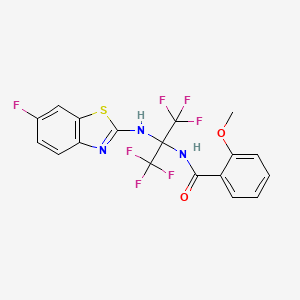 N-{1,1,1,3,3,3-hexafluoro-2-[(6-fluoro-1,3-benzothiazol-2-yl)amino]propan-2-yl}-2-methoxybenzamide