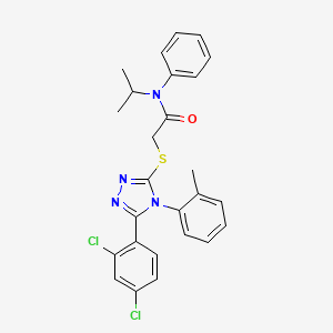 2-{[5-(2,4-Dichlorophenyl)-4-(2-methylphenyl)-4H-1,2,4-triazol-3-YL]sulfanyl}-N-isopropyl-N-phenylacetamide