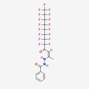 molecular formula C19H11F17N2O2 B11093420 N'-[(2Z)-5,5,6,6,7,7,8,8,9,9,10,10,11,11,12,12,12-Heptadecafluoro-4-oxo-2-dodecen-2-YL]benzohydrazide CAS No. 203200-82-2