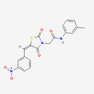 N-(3-methylphenyl)-2-[(5E)-5-(3-nitrobenzylidene)-2,4-dioxo-1,3-thiazolidin-3-yl]acetamide