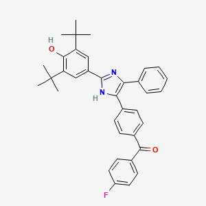 2,6-DI-Tert-butyl-4-{4-[4-(4-fluorobenzoyl)phenyl]-5-phenyl-1H-imidazol-2-YL}phenol