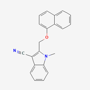 1-methyl-2-[(naphthalen-1-yloxy)methyl]-1H-indole-3-carbonitrile