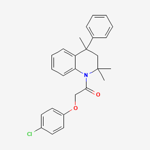 2-(4-chlorophenoxy)-1-(2,2,4-trimethyl-4-phenyl-3,4-dihydroquinolin-1(2H)-yl)ethanone