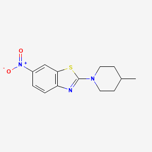 molecular formula C13H15N3O2S B11093567 2-(4-Methylpiperidin-1-yl)-6-nitro-1,3-benzothiazole 