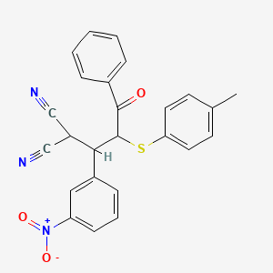 1-Cyano-3-[(4-methylphenyl)sulfanyl]-2-(3-nitrophenyl)-4-oxo-4-phenylbutyl cyanide