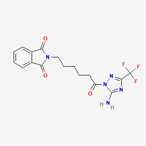 2-{6-[5-amino-3-(trifluoromethyl)-1H-1,2,4-triazol-1-yl]-6-oxohexyl}-1H-isoindole-1,3(2H)-dione