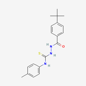 molecular formula C19H23N3OS B11093666 2-[(4-tert-butylphenyl)carbonyl]-N-(4-methylphenyl)hydrazinecarbothioamide 