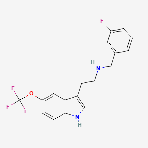 molecular formula C19H18F4N2O B11093680 N-(3-fluorobenzyl)-2-[2-methyl-5-(trifluoromethoxy)-1H-indol-3-yl]ethanamine 