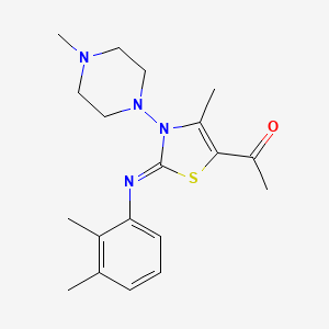 1-[2-[(2,3-Dimethylphenyl)imino]-4-methyl-3-(4-methylpiperazino)-1,3-thiazol-5(3H)-YL]-1-ethanone