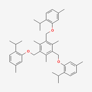 molecular formula C42H54O3 B11093714 1,3,5-Trimethyl-2,4,6-tris{[5-methyl-2-(propan-2-yl)phenoxy]methyl}benzene 