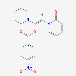 (Z)-2-(2-oxopyridin-1(2H)-yl)-1-(piperidin-1-yl)ethenyl 4-nitrobenzoate