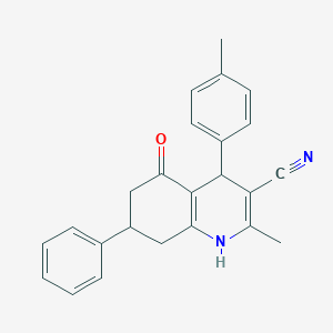 2-Methyl-4-(4-methylphenyl)-5-oxo-7-phenyl-1,4,5,6,7,8-hexahydroquinoline-3-carbonitrile