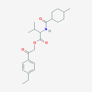 2-(4-ethylphenyl)-2-oxoethyl N-[(4-methylcyclohexyl)carbonyl]valinate