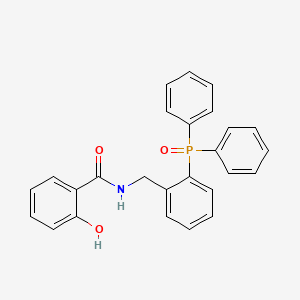 molecular formula C26H22NO3P B11093740 N-(2-(diphenylphosphoryl)benzyl)-2-hydroxybenzamide 